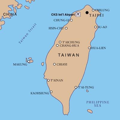 Taiwan international airport zemljevid