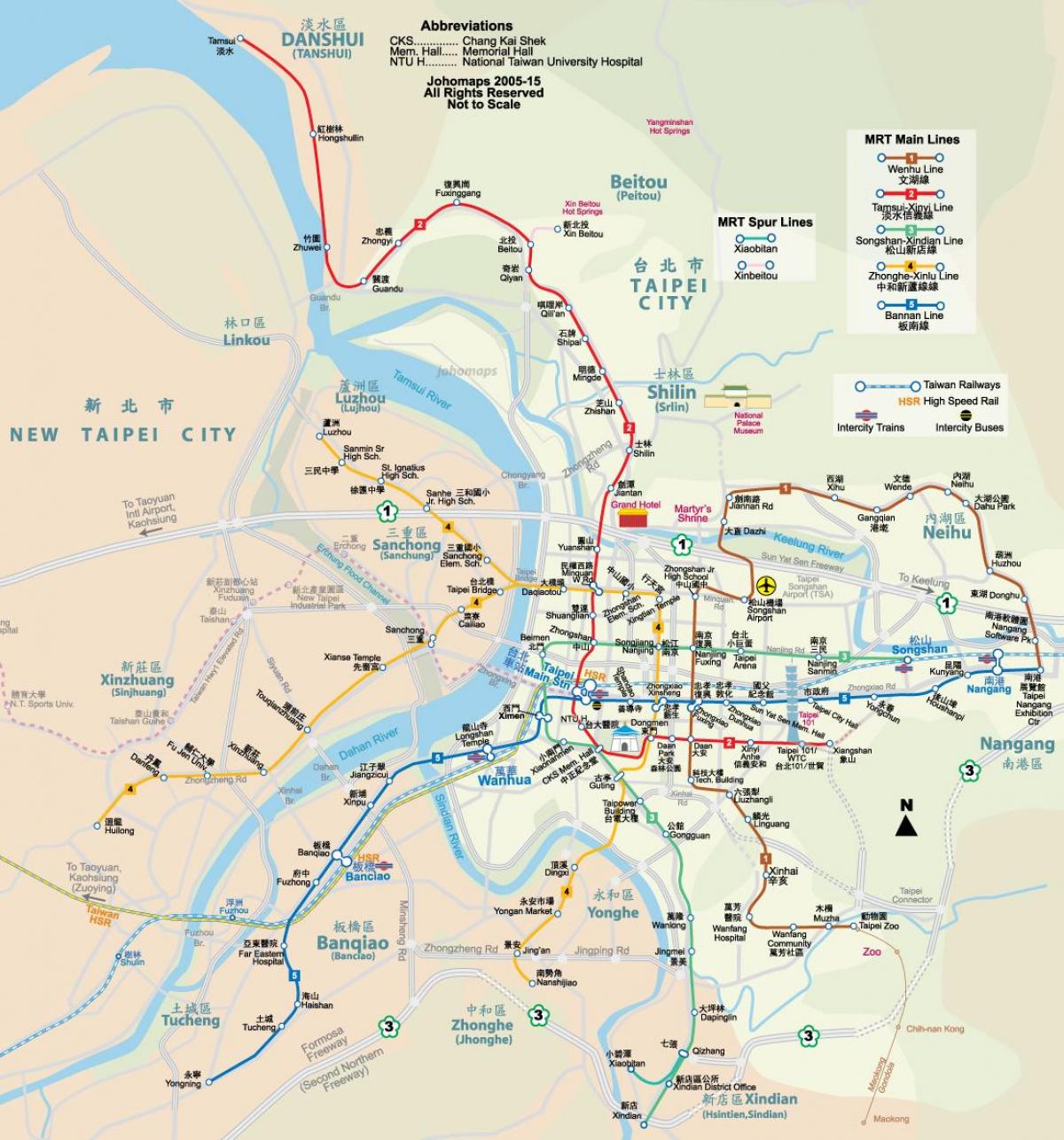 Tajvan mrt postaje zemljevid