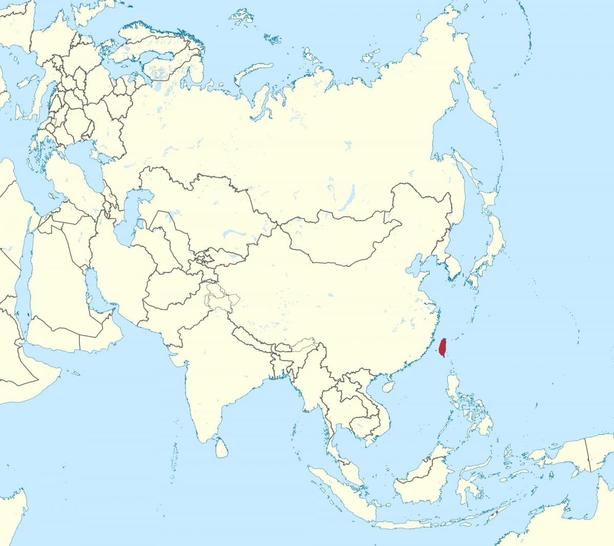 Tajvan zemljevid v aziji