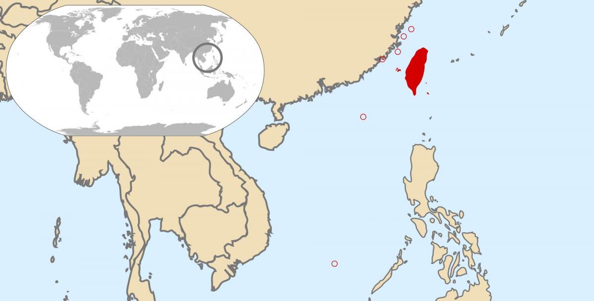 Tajvan svetovni zemljevid