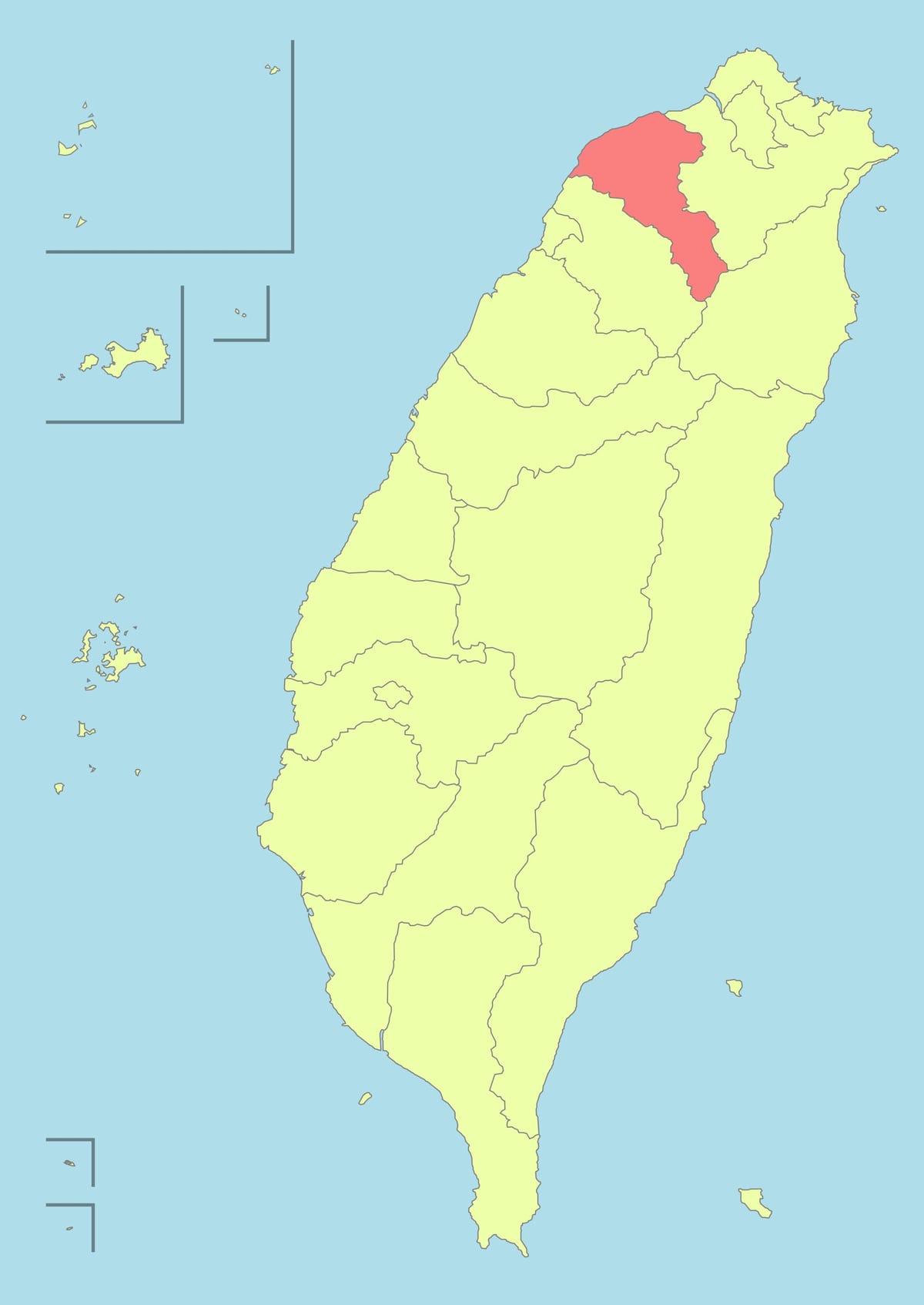 Tajvan zemljevid taoyuan