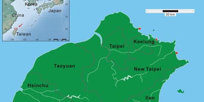 Northern Taiwan zemljevid