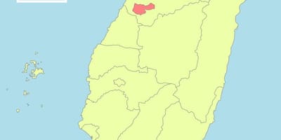 Zemljevid taichung Tajvan