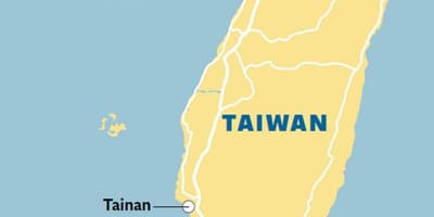 Zemljevid tainan mesto Tajvan