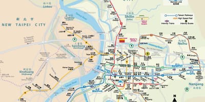 Tajvan mrt postaje zemljevid