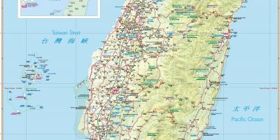 Tajvan vodnik (travel guide) zemljevidu