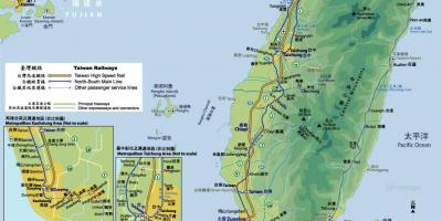 Železniške postaje zemljevid Tajvan